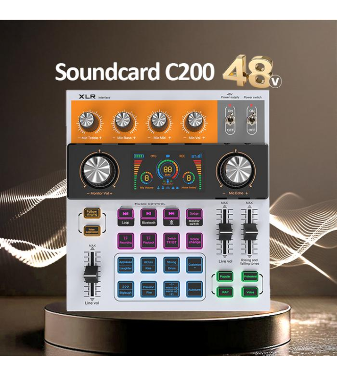 Sound card livestream c200 – Sự Lựa Chọn Hoàn Hảo Cho Livestream và Thu Âm Chuyên Nghiệp