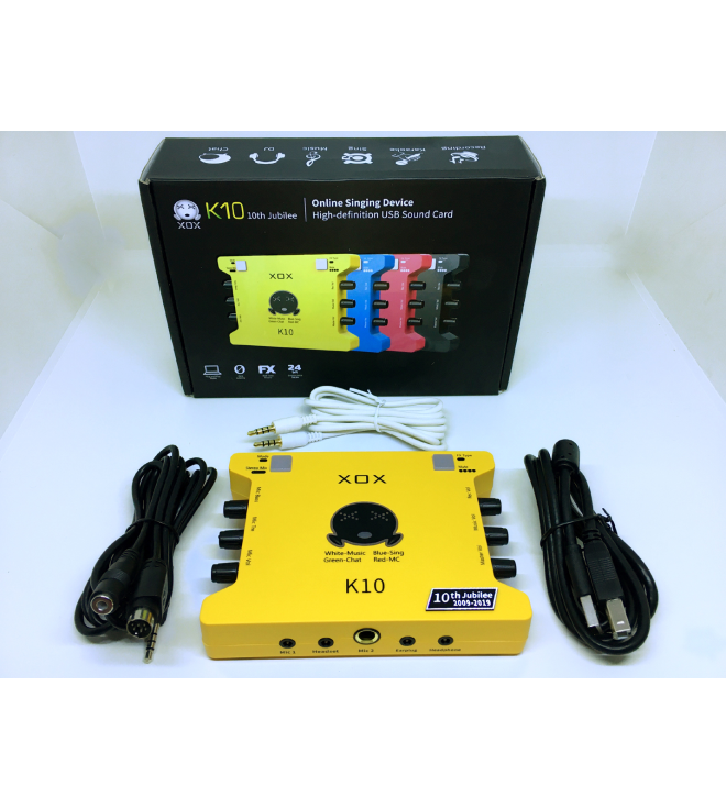 Soundcard Thu Âm Livestream chuyên nghiệp XOX K10 Bản 10th Tiếng Anh