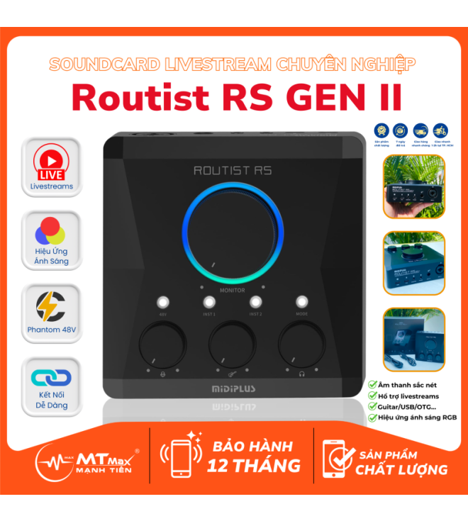 Soundcard Thu Âm, Livestream Chuyên Nghiệp Routist RS GEN II
