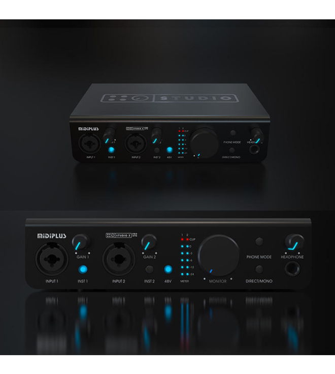 Sound Card MIDIPLUS Studio 2 Pro Gen 2 – Audio Interface