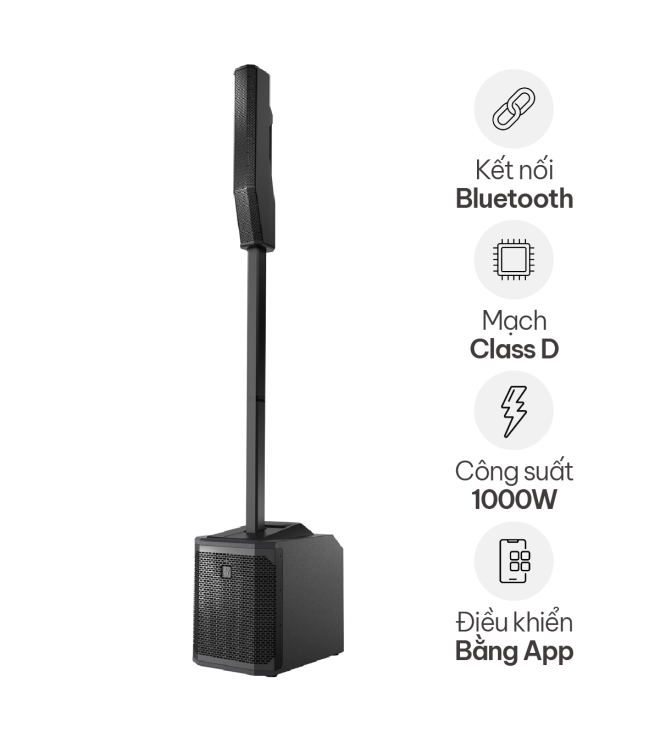 Loa Electro Voice Evolve 30M (1000W, Mixer 8 kênh, Class D)