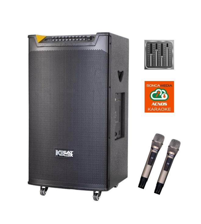 Loa Kéo Acnos TOP 430 (Bass 40cm, RMS 300W, Kèm 2 micro)