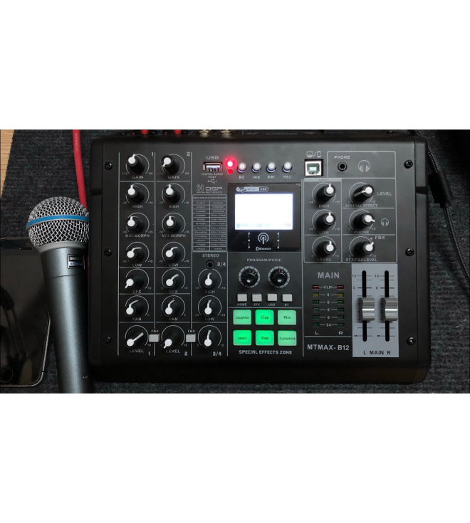 Mixer B12 Livestream , Karaoke Với Chất Lượng 48 Bit DSP