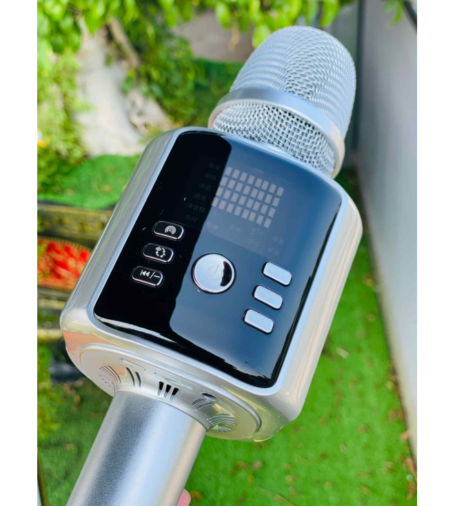 Micro Bluetooth Karaoke H9 Pro Vừa Karaoke Vừa Livestream Đầy Đủ Dây Jack Kết Nối Đi Kèm Hộp Đựng