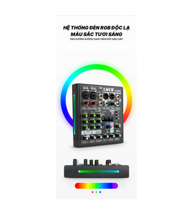 Mixer URX AM06 - 99 Hiệu Ứng DSP