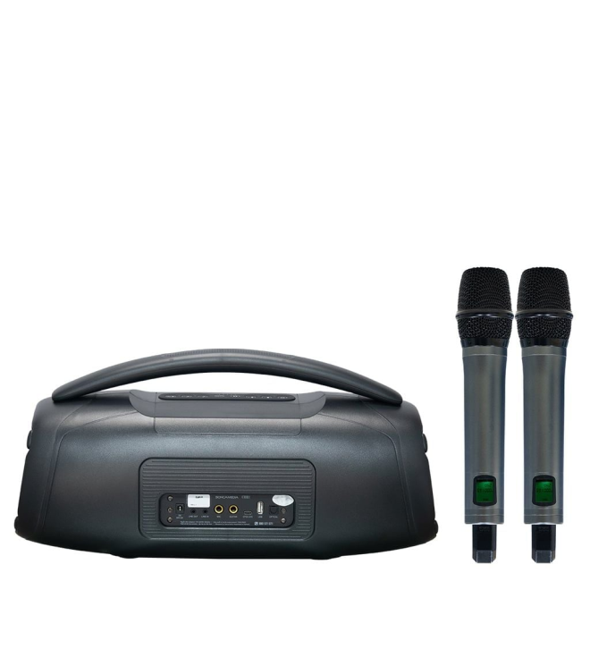 ACNOS CHILL – Loa karaoke xách tay di động 120W RMS, 2 DSP, Bass Đôi 13cm, Kèm 2 Micro