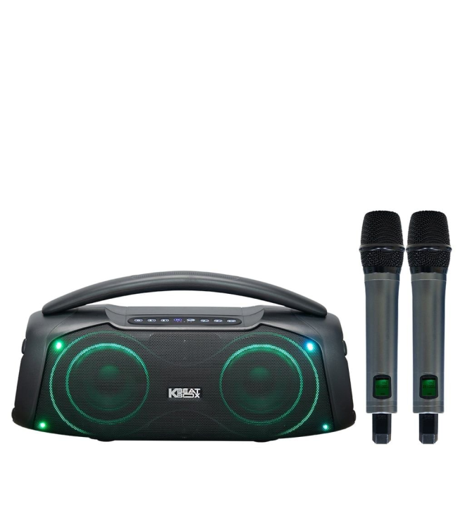 ACNOS CHILL – Loa karaoke xách tay di động 120W RMS, 2 DSP, Bass Đôi 13cm, Kèm 2 Micro
