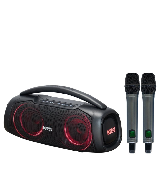 ACNOS CHILL – Loa karaoke xách tay di động 120W RMS, 2 DSP, Bass Đôi 13cm, Kèm 2 Micro