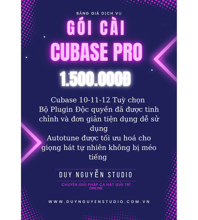 Gói Cài Cubase Pro Kèm Plugin Vip Và Project Hát Live