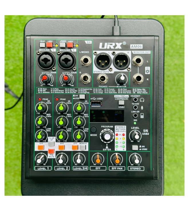Mixer URX AM06 - 99 Hiệu Ứng DSP