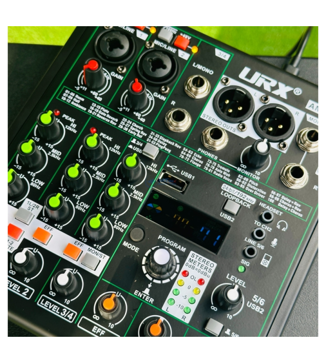 Mixer URX AM06 - 99 Hiệu Ứng DSP