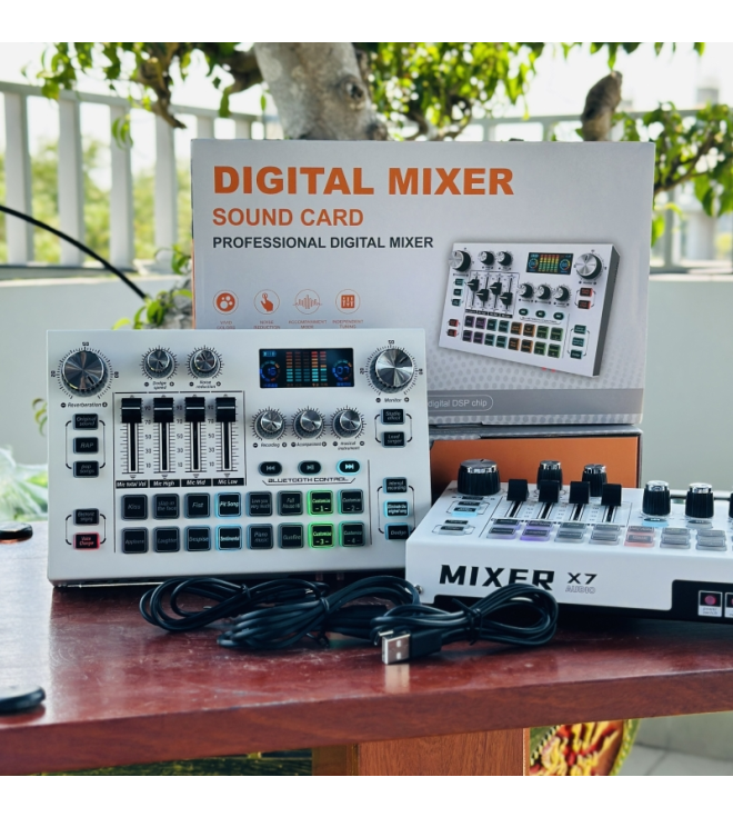 Soundcard X7 - Hỗ Trợ Micro 48V, Tích Hợp Hiệu Ứng Auto Tune