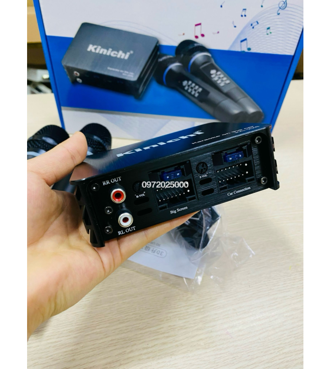 KINICHI KC228 Bộ Amply DSP Kèm Mic Hát Karaoke Trên Xe Ô Tô Dùng Màn Hình Android Cắm Rắc Zin