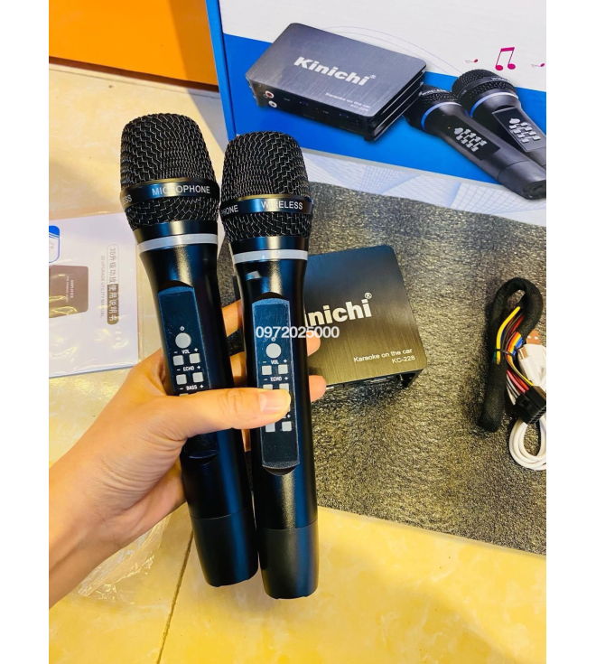 KINICHI KC228 Bộ Amply DSP Kèm Mic Hát Karaoke Trên Xe Ô Tô Dùng Màn Hình Android Cắm Rắc Zin