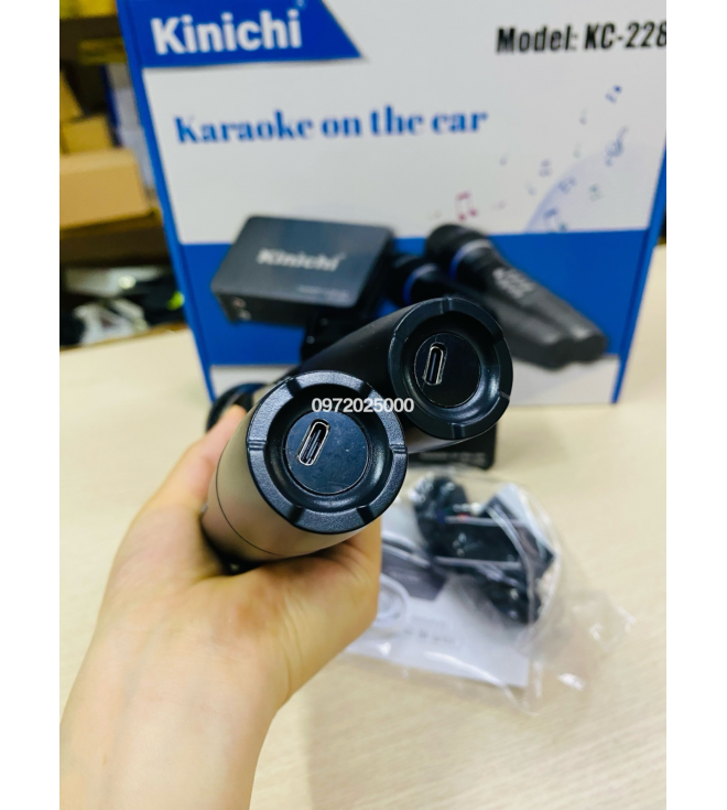 KINICHI KC228 Bộ Amply DSP Kèm Mic Hát Karaoke Trên Xe Ô Tô Dùng Màn Hình Android Cắm Rắc Zin