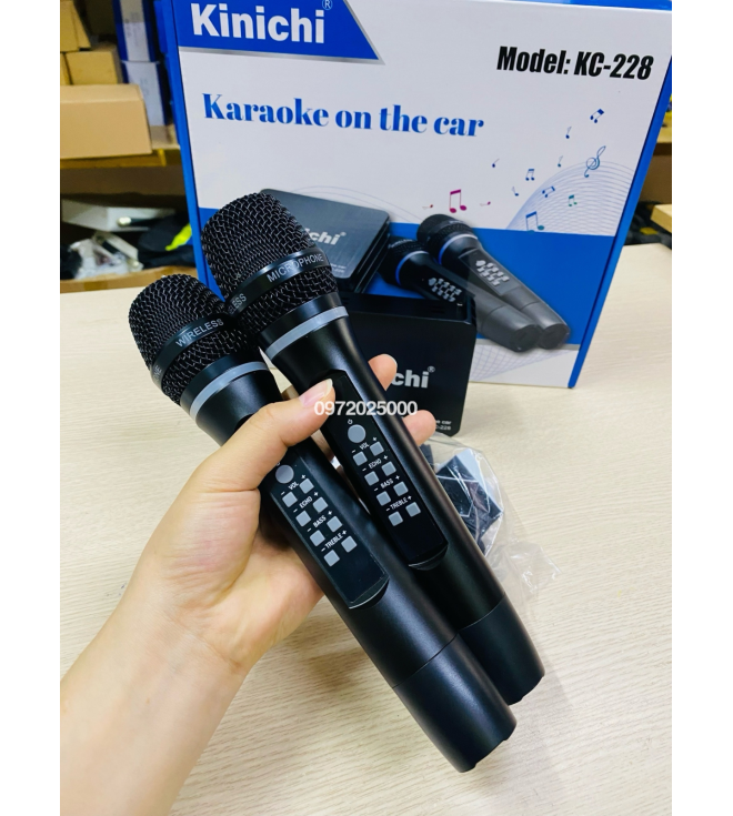 KINICHI KC228 Bộ Amply DSP Kèm Mic Hát Karaoke Trên Xe Ô Tô Dùng Màn Hình Android Cắm Rắc Zin