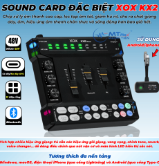 Soundcard XOX KX2 Sử Dụng Đầu Chuyển Android/IOS Tiện Lợi Không Dây OTG 12 Hiệu Ứng Giọng